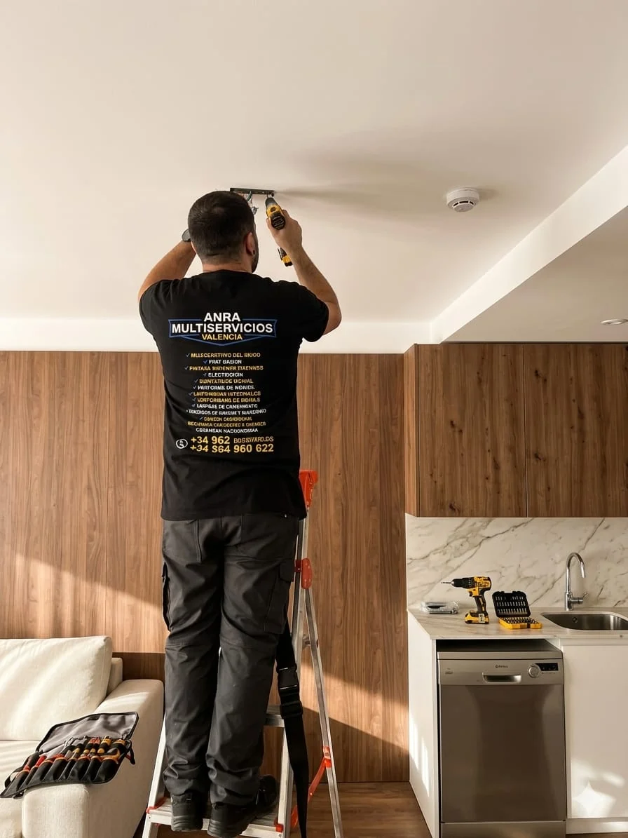 Instalación en techo — trabajo real de Anra Multiservicios